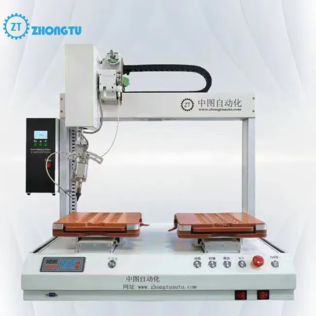 Automatic soldering robot front view