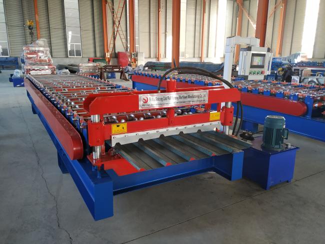 1050 model aluminium trapezoidal roof sheet cold roll forming machine