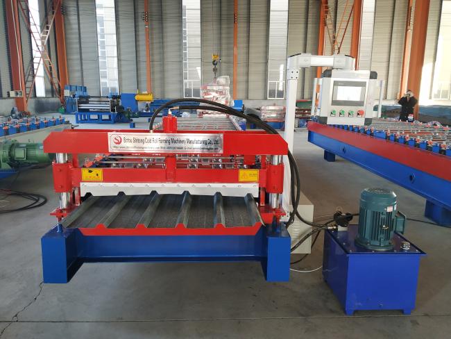 1050 model aluminium trapezoidal roof sheet cold roll forming machine