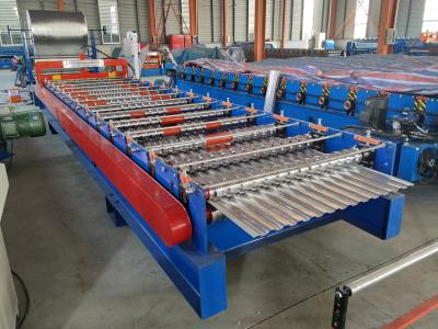 China trapezoidal galvanized roofing panels rolls forming machine with film laminating for sale