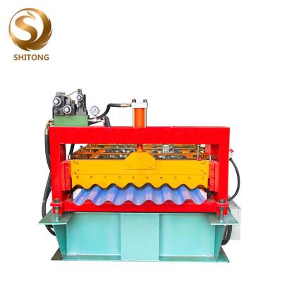 China cheap price corrugated sheet metal roof make roll forming machine for sale