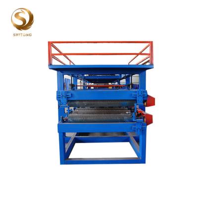 China new type plc controlled steel sandwich pane rock wool composite  panel forming line for sale
