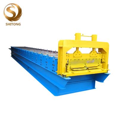 China Easy assembie steel standing seam roofing sheet hidden joint panel roll forming machine for sale