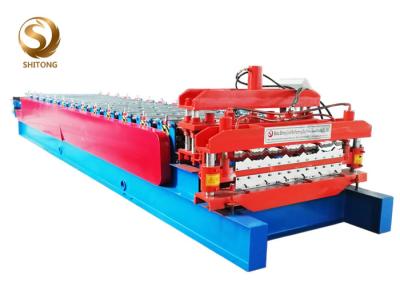 Китай New style pre-cutting metal roof double layer roofing sheet roll forming machine продается
