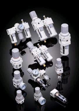 Air Filter Regulator with Gauge - Front View