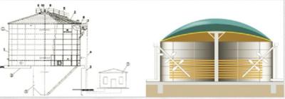 중국 Biogas 저장 탱크 폐기물 Biogas 힘 충분히 포장된 체계를 위한 우량한 EPC 턴키 공급자 판매용