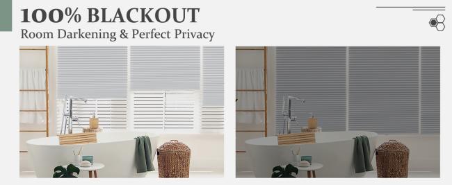 Honeycomb shade light blocking demonstration