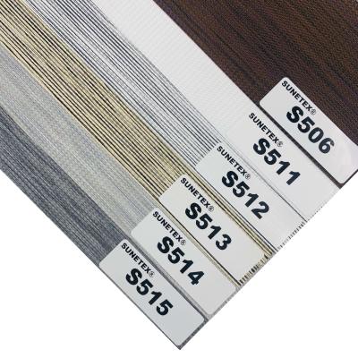 China 100% Polyester Day And Night Roller Blinds Window Blinds Fabric Zebra Blinds en venta