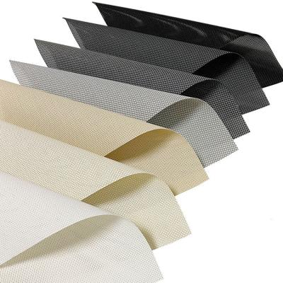 China Fireproof Retardant Fiberglass Sunscreen Fabric For Roller Blinds Window Blinds for sale