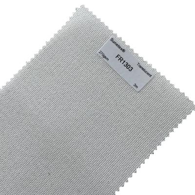 中国 Textured Semi Blackout 100% Polyester Fireproof Roller Blind Fabric 3m Width 販売のため