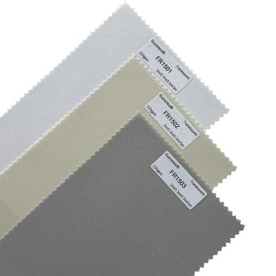 China Plain White Beige Grey 100% Polyester Fire Retardant Roller Fabrics For Window for sale