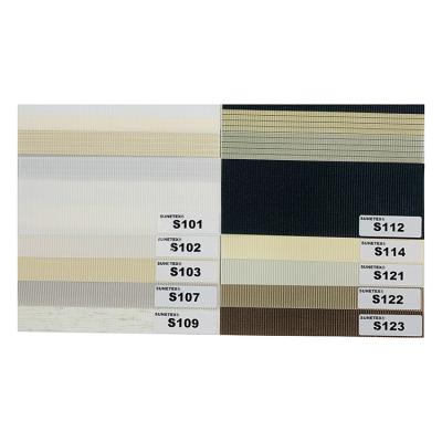 China Day And Night Semi Blackout Zebra Roller Blinds Fabric for sale