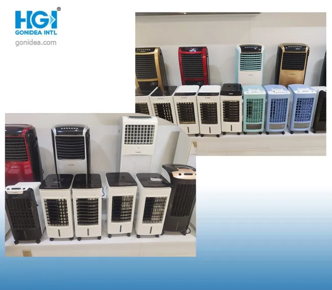 Hgi Industrial Floord Standing Big Power Mobile Evaporative Air Cooler with Water