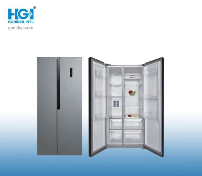 Side by Side No Frost Glass Door Inverter Electronic Refrigerator Bcd-563W