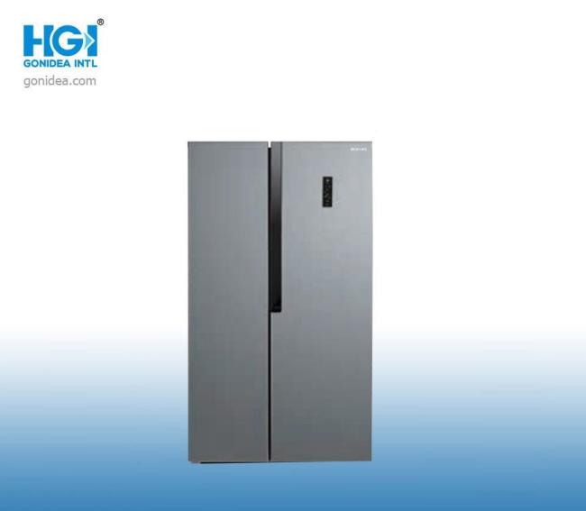 Side by Side No Frost Glass Door Inverter Electronic Refrigerator Bcd-563W