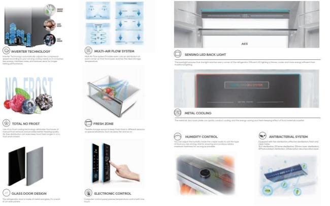 Multi-Door Inverter Total No Frost Electronic Home Freezing Refrigerator Bcd-508wg