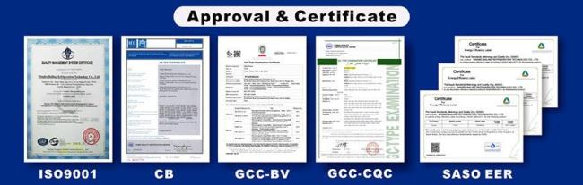 No Frost Top Freezer Multi-Air Flow System Glass Door Refrigerator Bcd-220W