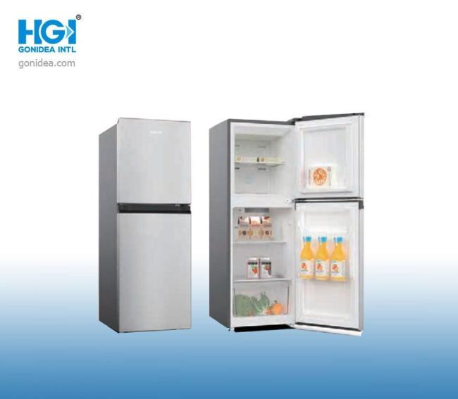 No Frost Top Freezer Multi-Air Flow System Glass Door Refrigerator Bcd-175W