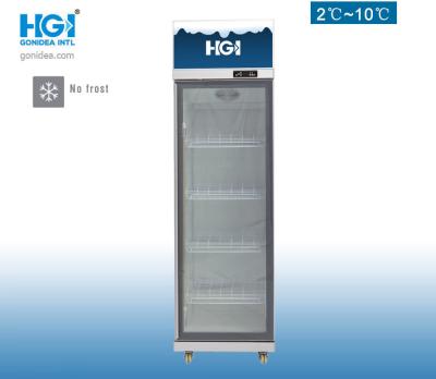 China 0C al refrigerador comercial de la bebida del supermercado del CCC del refrigerador de la sola puerta de cristal 10C en venta