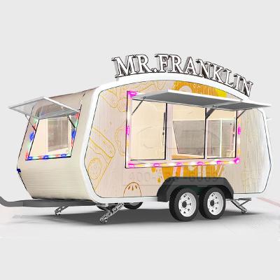 China FRP Mobile Kitchen Trailer Food Cart Trailer Mobile Catering Trailer for sale