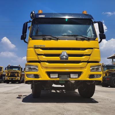 China Second Hand 10 Wheel Tractor Front Double Drive Fuel Heavy-Duty Truck 375 Horsepower Tractor Trailer Head for sale