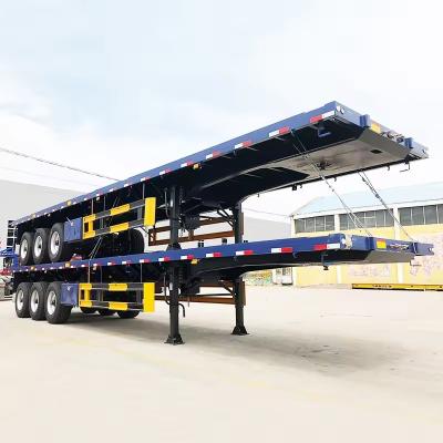China Customizable Flatbed Semi Trailer Truck With 6mm Floor Plate for sale