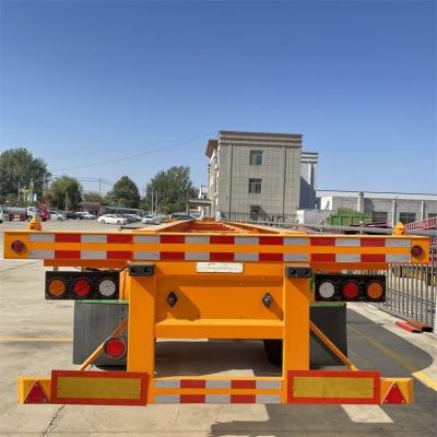 China 40-60 Tons Capacity Skeleton Container Semi Trailer With 4/6/8 Sets T30/30 Chamber And 24V Voltage for sale