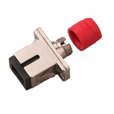 China ISO9001:2008 Red Hat SC / Female To FC / Male Hybrid Fiber Optic Adaptor for sale