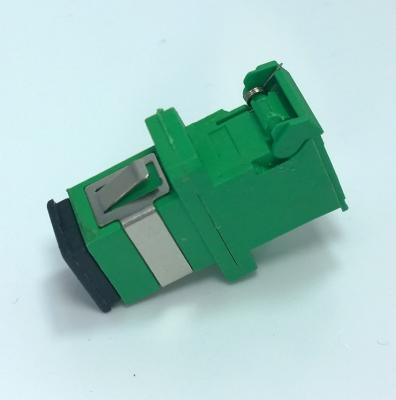 China SC / APC simplex shuttered fiber optic adapters Green High Precious Structure for sale
