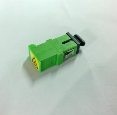 China Green color SC / APC Simplex optic fiber adapter Low insertion loss for sale