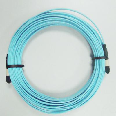 China Aqual color 50 / 125um OM3 Fiber Optical Cable Duplex 10Gb Multimode 2 x MSFP LC Male for sale