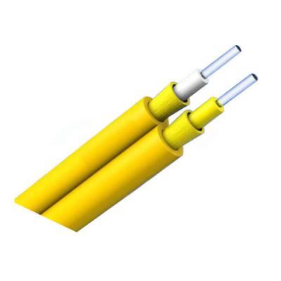 China Coaxial PVC/LSZH Indoor GJFJBV Fiber Optical Cable , Yellow Lightweight Duplex Zipcord for sale