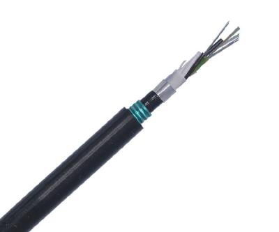 China Loose Tube Fiber Optical Cable Alumnum Armored GYTA53 With Steel Tape,black PE for sale