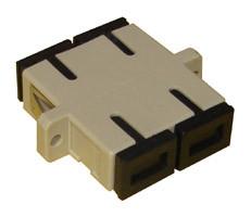 China SC MM Duplex Beige Fiber Optic Adapter ROHS Standard with Flange for sale