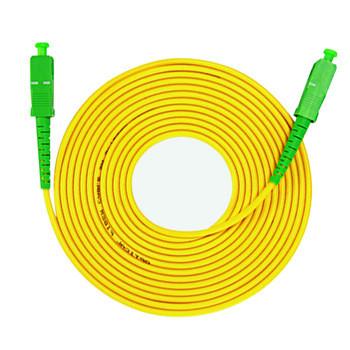 China SC APC Fiber Optic Patch Cord 3.0mm PVC/Yellow SM Fiber Optic Jumper Cable for sale