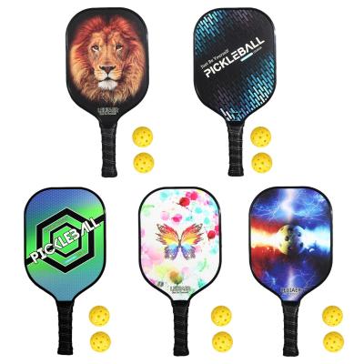 China Pickleball Paddle Racket Set Pickball Carbon Core Honeycomb Composition With 2 Sport Balls for sale