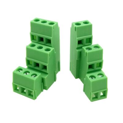China 5.08mm / 5.00mm Pitch PCB 3 Row Screw Terminal Blocks 2pin 3pin Jointable for sale