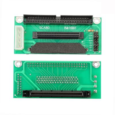 China SCSI SCA 80 Pin to 68Pin to 50 Pin IDE Hard Disk Adapter Interchangeable Converter for sale