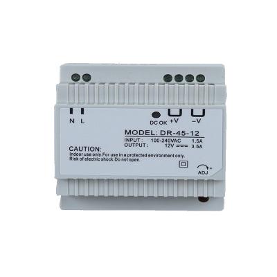 China DR-45-12 45W 12V 3.5A DC Output Din Rail Switching Mode Power Supply for sale