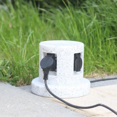 China Outdoor Garden In-ground Lawn Electrical Power Sockets Outlet Imitation Marble Polyethylene Plastic for sale