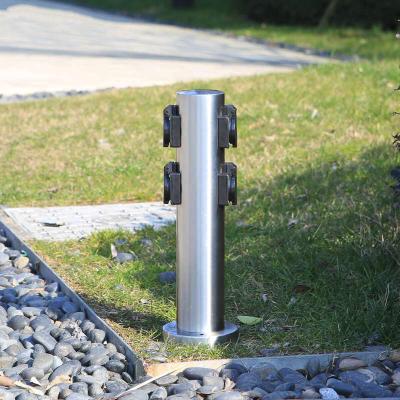 China Outdoor Garden Stainless Steel In-ground Lawn Electrical Power Sockets Outlet 10A AC250V for sale