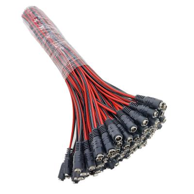 China 5.5mm x 2.1mm 10 inch (30cm) DC Power Pigtail Extension Cable Female for sale