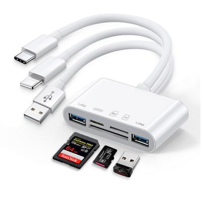 China USB 3.1 TYPE-C to USB 2.0 Hub SD TF OTG Card Reader for Smart Phone Tablet PC for sale