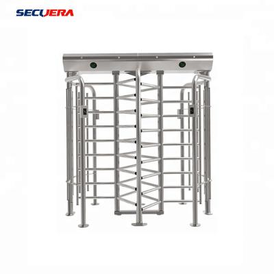 China Shenzhen 120 degree double channel automatic RFID access control full height turnstile Barrier gate for sale