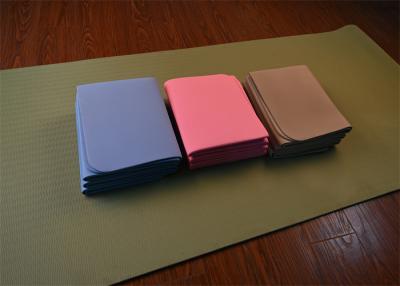 China Fold Up Yoga Mat Collapsible Yoga Mat 6mm Blue Brown Pink Color for sale