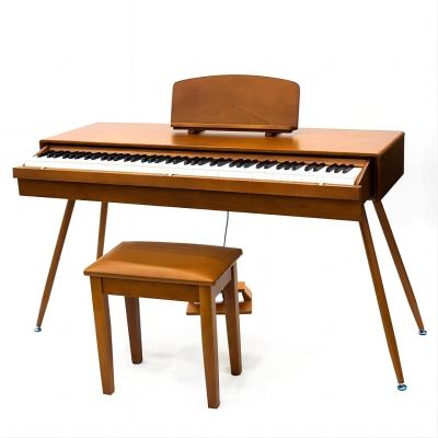 China Brown Upright Electric Piano 15V Electric Spinet Piano For Women for sale