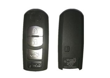 China Llavero remoto del botón del color 3 del negro de la llave del coche de SKE13E-01 433 megaciclo Mazda con el logotipo en venta