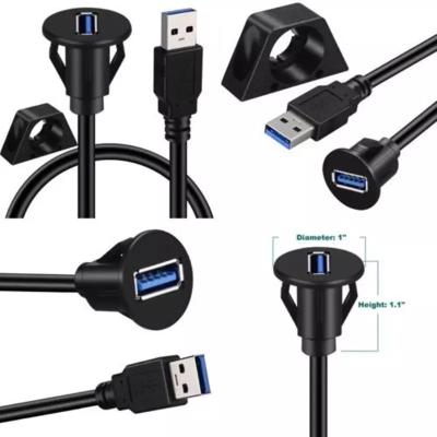 China Car Dash Flush Panel Mount Usb 3.0 A Male To A Female Extension Cable for sale