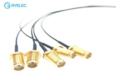 China Extension SMA Female Bulkhead RF Cable Assemblies To 1.37 Mm Cable Ufl IPX RF Connector for sale