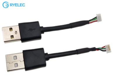 China Black Plastic USB Cable Assembly Short Shell USB A Male Connector Available for sale